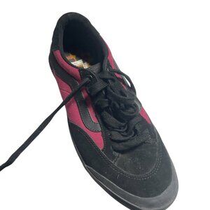 Vans Pro Mens Size 7 Black & Burgundy‎ Skate Shoes WaffleControl
